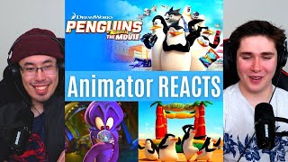 REACTING to *Penguins of Madagascar* OUR FAVORITE!!! (First Time Watching) Animator Reacts