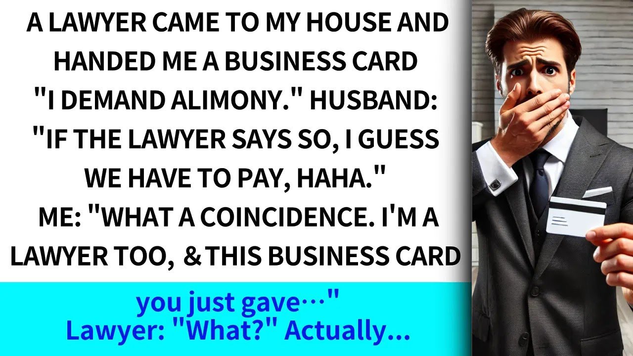 A lawyer came to my house and handed me his business card and said, 'I'm asking for compensation