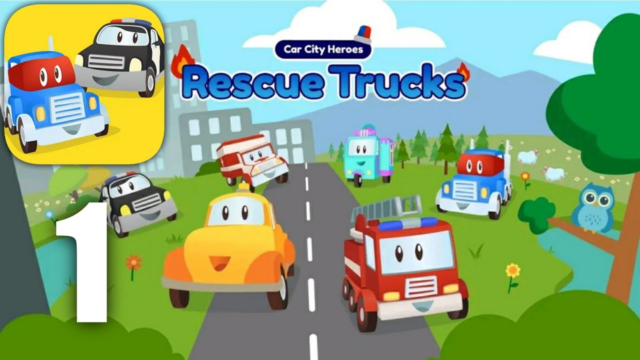 Car City Heroes: Rescue Trucks Preschool Adventure - Gameplay HD Walkthrough Part 1 (iOS, Android)