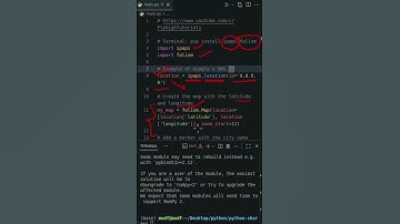 Python Trick: Turn an IP Address into a Live Map 🌐 #python #pythonprojects #coding #tech #code