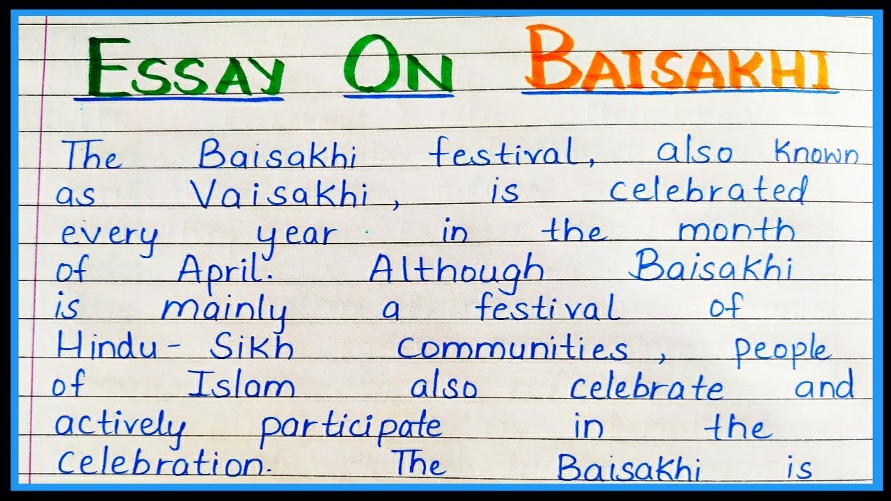 essay on baisakhi in english 300 words