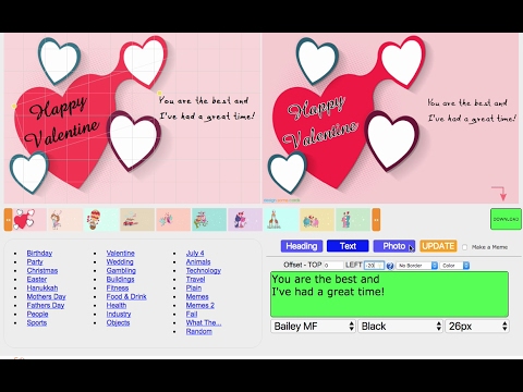 free ecard maker valentines day 2017 design some cards youtube