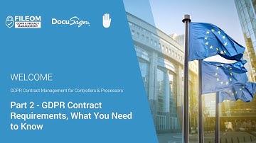 Part 2 | GDPR Contract Requirements