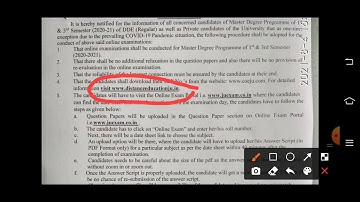 DDE University of Jammu conduct online examination for Pg sem 1st nd 3rd Reg/private//Full details.