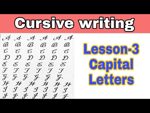 3. Cursive writing | Lesson - 3 | Capital Letters - YouTube