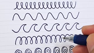Simple & Easy Handwriting Warm-Ups: Line Exercises | Handwriting Practice