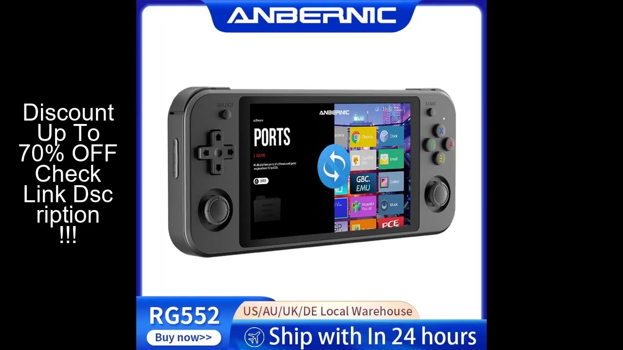 ANBERNIC RG552 Handheld Game Console 5.36" IPS Touch Screen Android Linux Dual OS System 4200 Retro