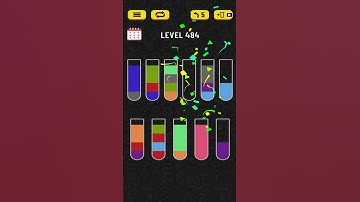 🏅 Water Sort 🧪 LEVEL 484 🧪 #shorts #watersort #puzzle #walkthrough #solution #guia #guiarapida