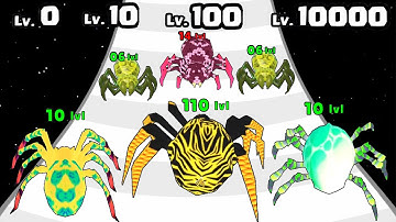 Spider Evolution Run - Gameplay Max Level (NOOB vs PRO vs HACKER)