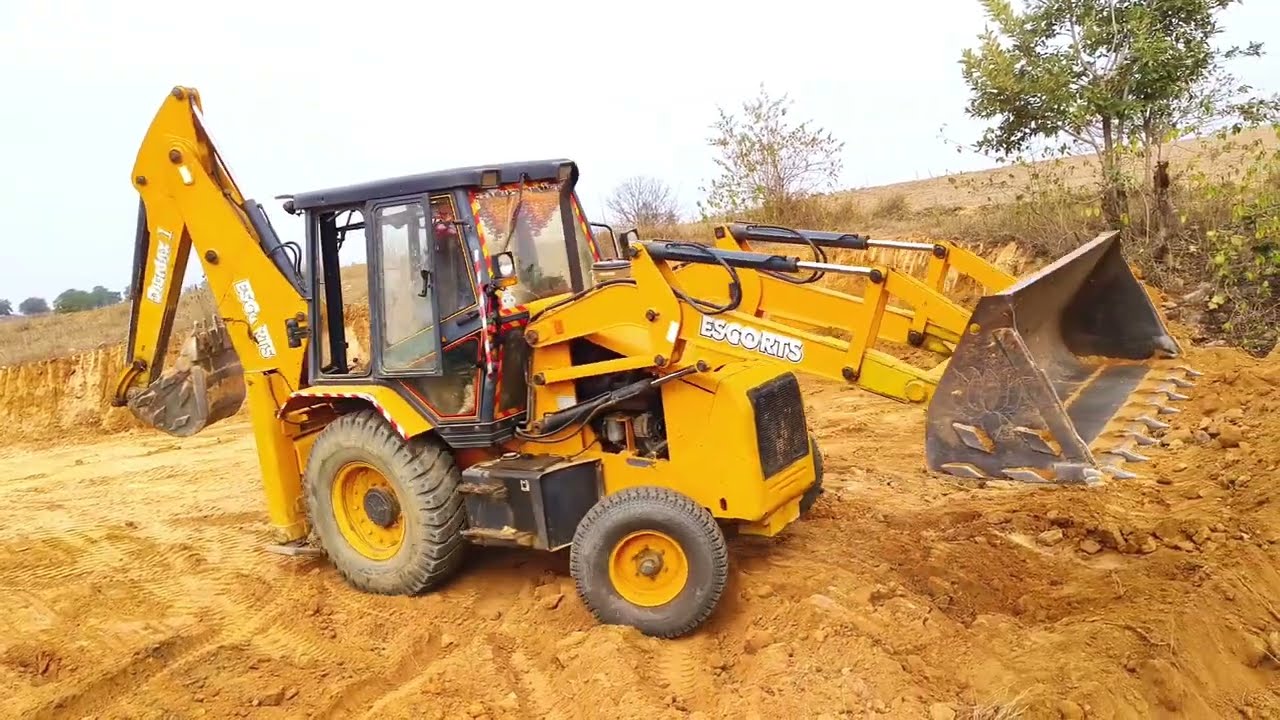 New Escorts JCB machine Backhoe working Amazing Stant JCB Video /JCB  Se Fast Catting Fast Leveling