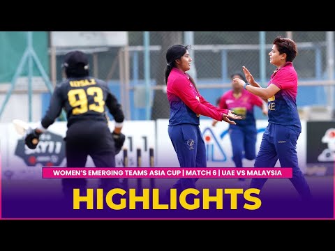 Match Highlights | Match 6 | UAE vs MALAYSIA | Women's Emerging Teams Asia Cup 2023