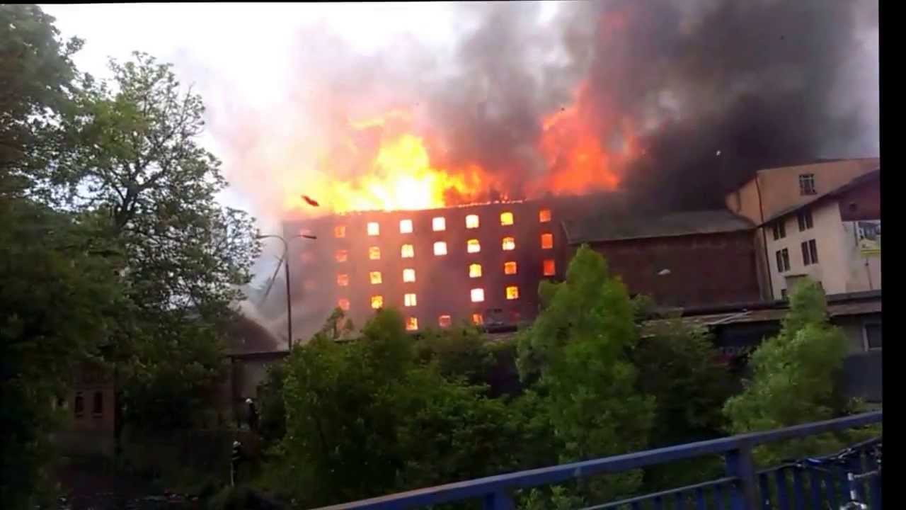 Wielki pożar młyna Starogard Gdański 26.05.2013 - całe zdarzenie