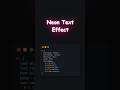 neon effect in html css #html #htmltutorial #htmlforbeginners #webdevelopment #frontenddevelopment