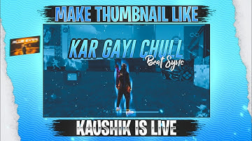 how to make Thumbnail like Kaushik is live on android | montage Thumbnail Tutorial