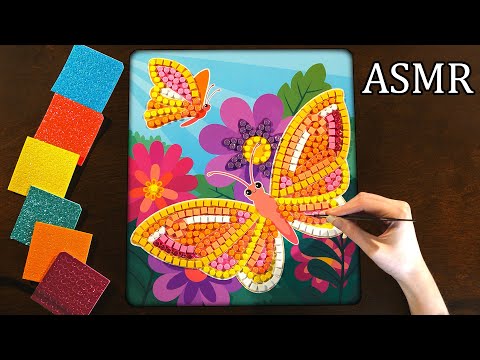 ASMR Relaxing Mosaic Making | Soft Spoken & Sticky Sounds