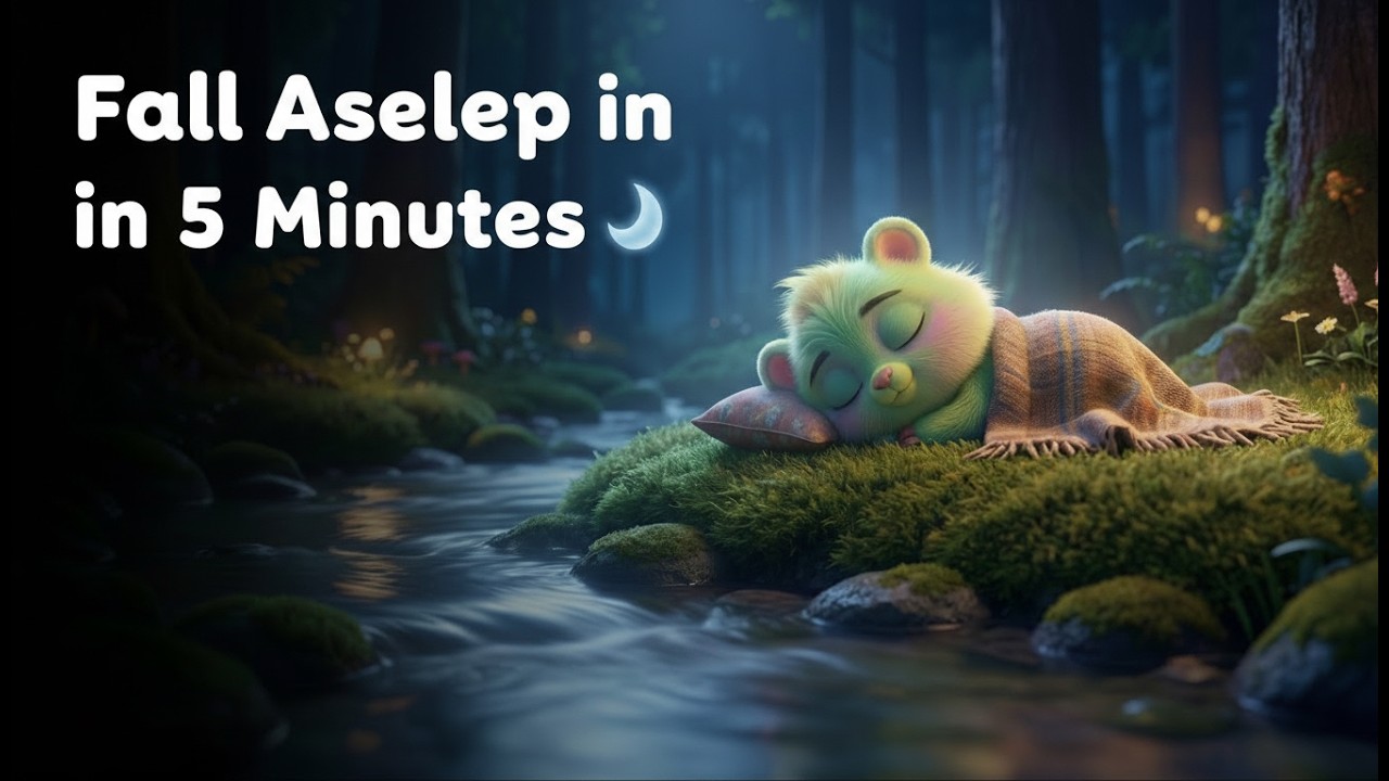 Sleepy Forest 🌙 Fall Asleep in 5 Minutes   Fuzzi River Sounds for Kids Sleep