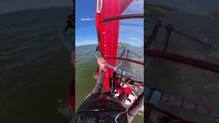 Windsurfing @ Coyote Point. Risky maneuvering! 4/17/26. #windsurfing #insta360 #watersport