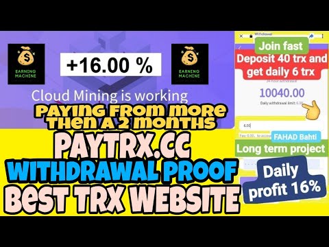 PayTRX.cc || Best TRX Website || Daily Profit 16% of your investment || WITHDRAWAL proof