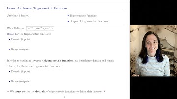 Lesson 3.4: Inverse Trigonometric Functions