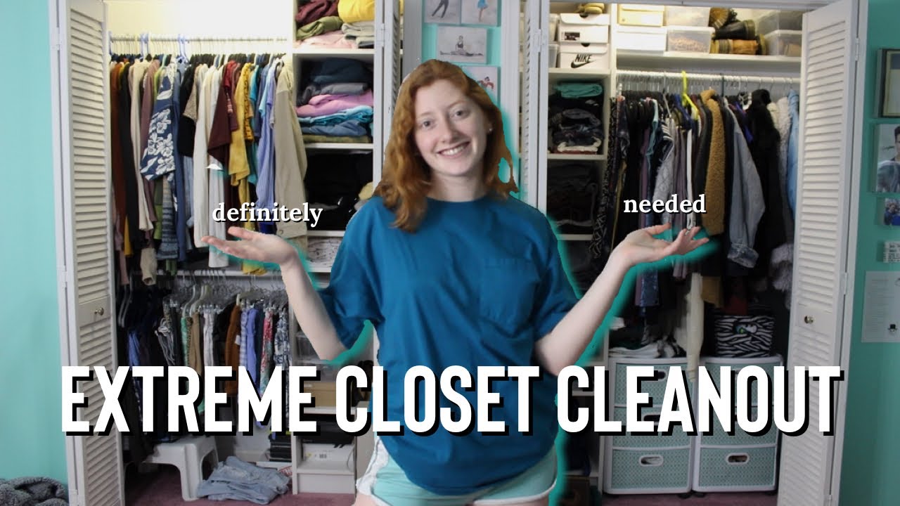 EXTREME CLOSET CLEANOUT TRY ON & ORGANIZATION FOR 2021 - YouTube
