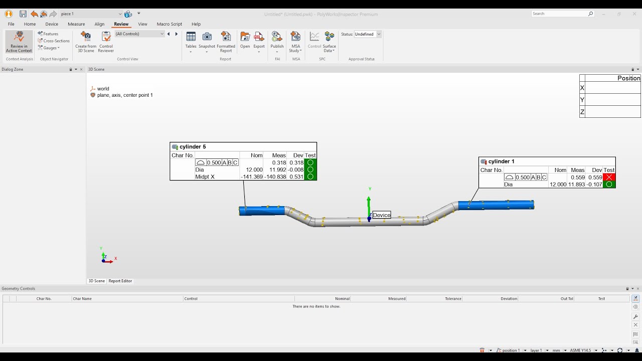 Polyworks Surface Profile งานท่อ
