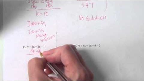 Solving Equations with Identity or No Solution