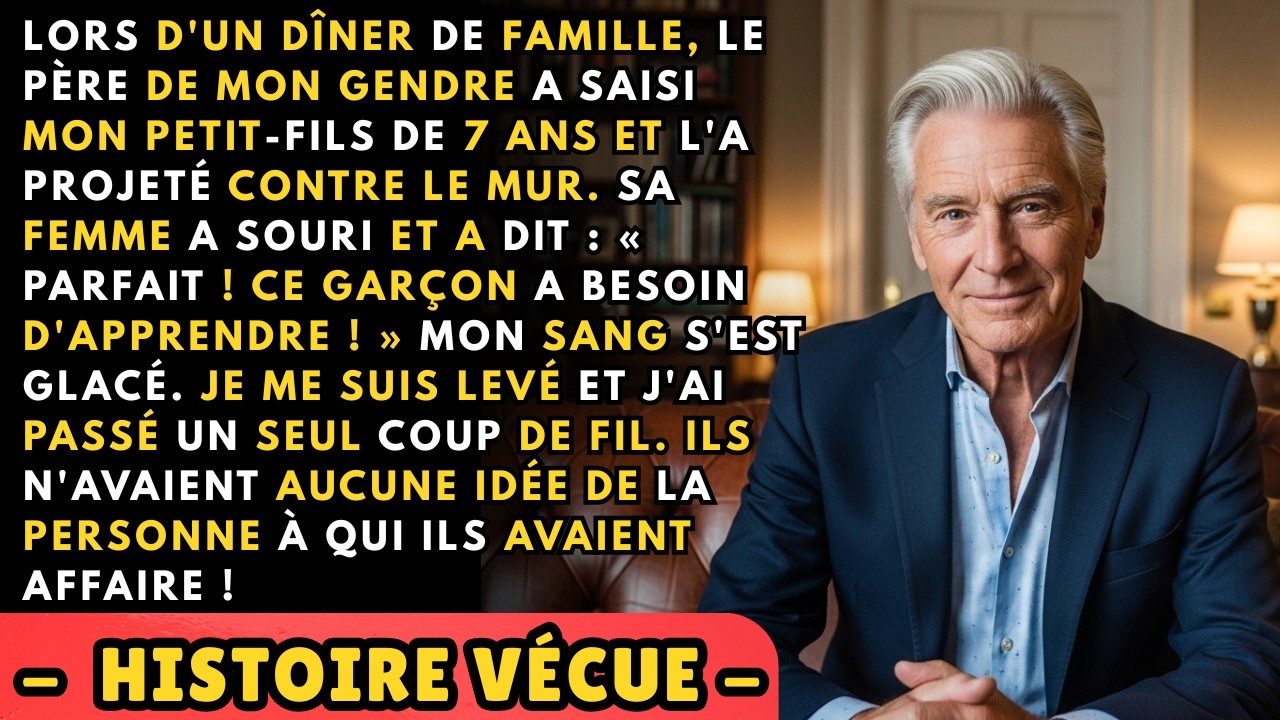 Ce soir-là, j'ai vu mon beau-père plaquer mon fils de sept ans contre le mur de ma salle à manger, et ma belle-mère a ri en disant : « Bien fait, ce gamin a besoin d'apprendre. » Mon mari est...