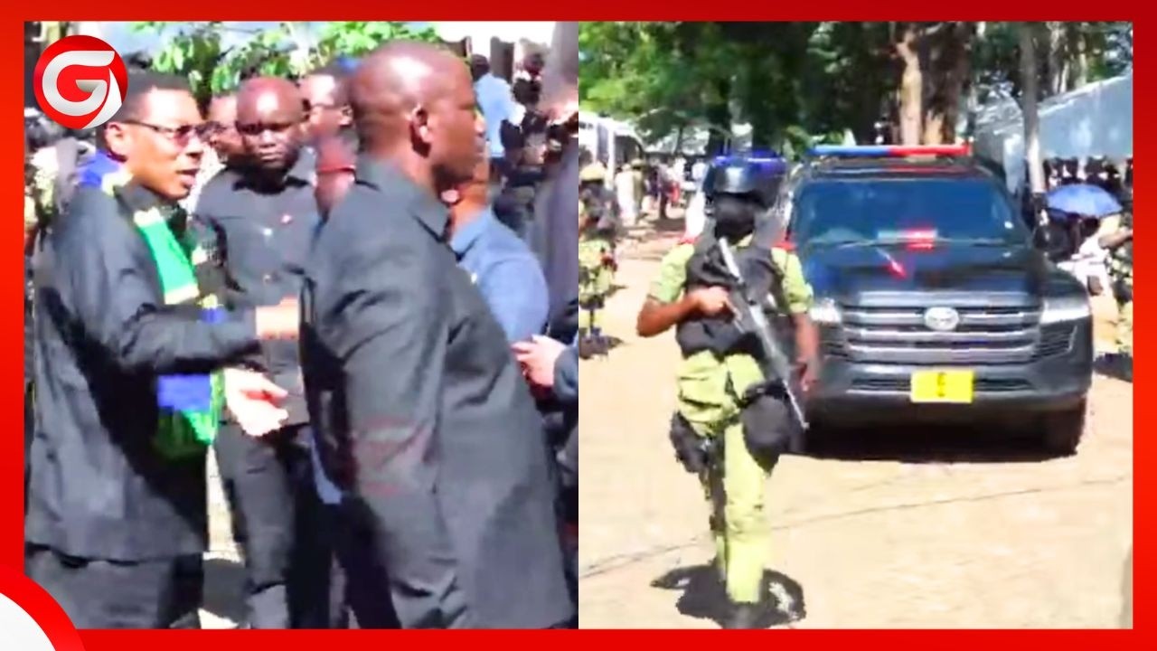 CHEKI ULINZI MZITO wa WAZIRI MKUU MWIGULU AKIWASILI KANISANI MSIBA wa KARDINALI PENGO...