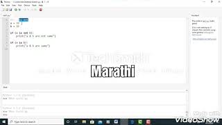18 - Identity Operator In Python