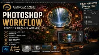 Transforming Fantasy Healing Worlds in Photoshop | Creative Process by Sacred Zen Garden