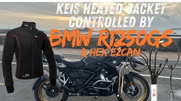 Hex EzCan to control heated jacket on BMW R1250GS, using multi-controller & heating push button