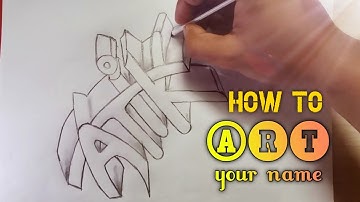 How To Draw 3d Name Art On Paper ATIK | Drawing 3d Calligraphy Easy | Writing Styles For Beginners |