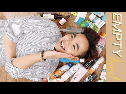 💯Xài hết CẢ TRĂM món mỹ phẩm da có đẹp không 🥳 | HUGE EMPTY HAUL 2020 | DungOiDungA