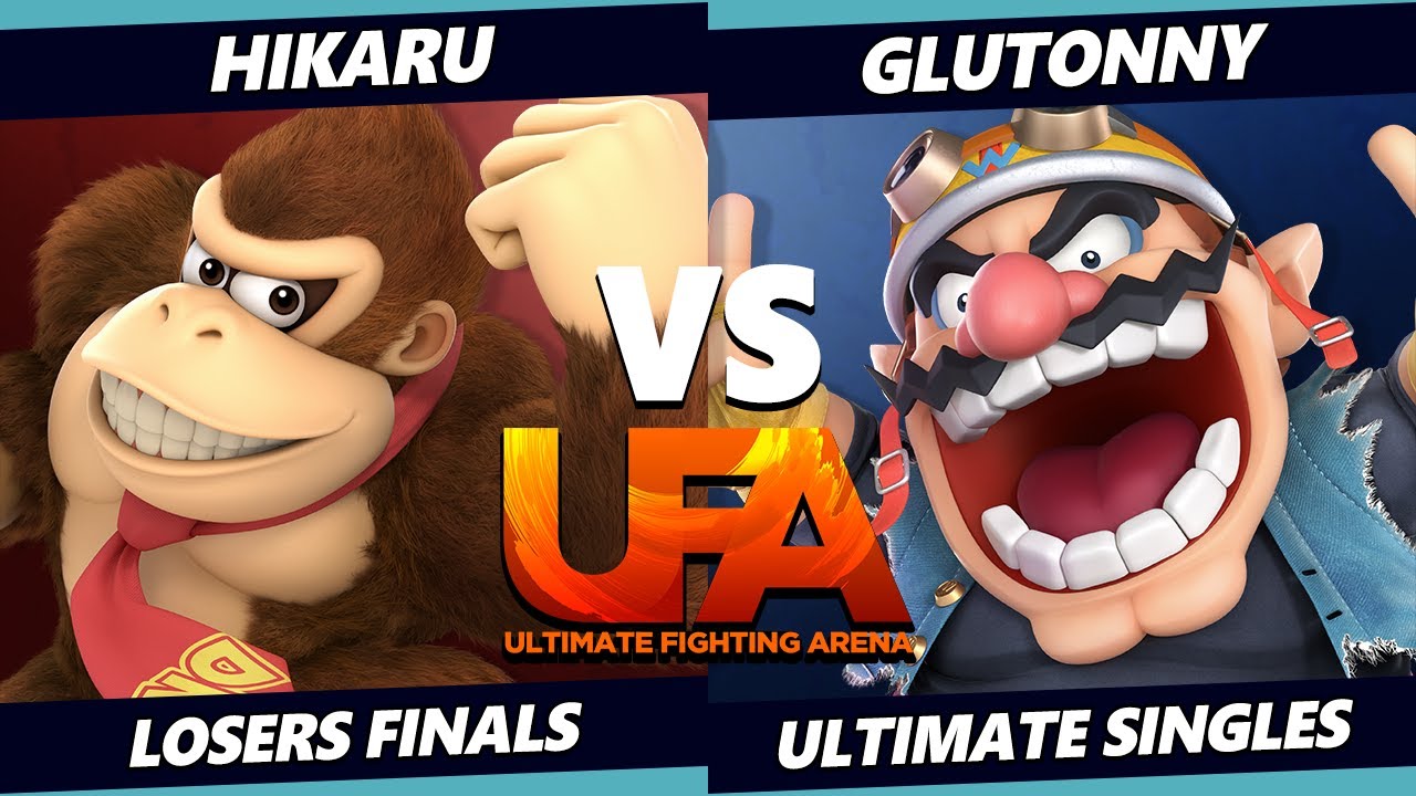 UFA 2022 Losers Finals - HIKARU (Donkey Kong, Mii Brawler) Vs. Glutonny (Wario) SSBU Ultimate