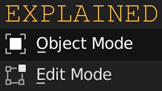 Everything you need to know about the Blender OBJECT MODE and EDIT MODE in 3 Minutes