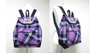 DIY안입는 셔츠로 "귀여운 백팩"을 꿰매는 쉬운 방법!/"Easy way" to sew a "cute backpack" with an old shirt