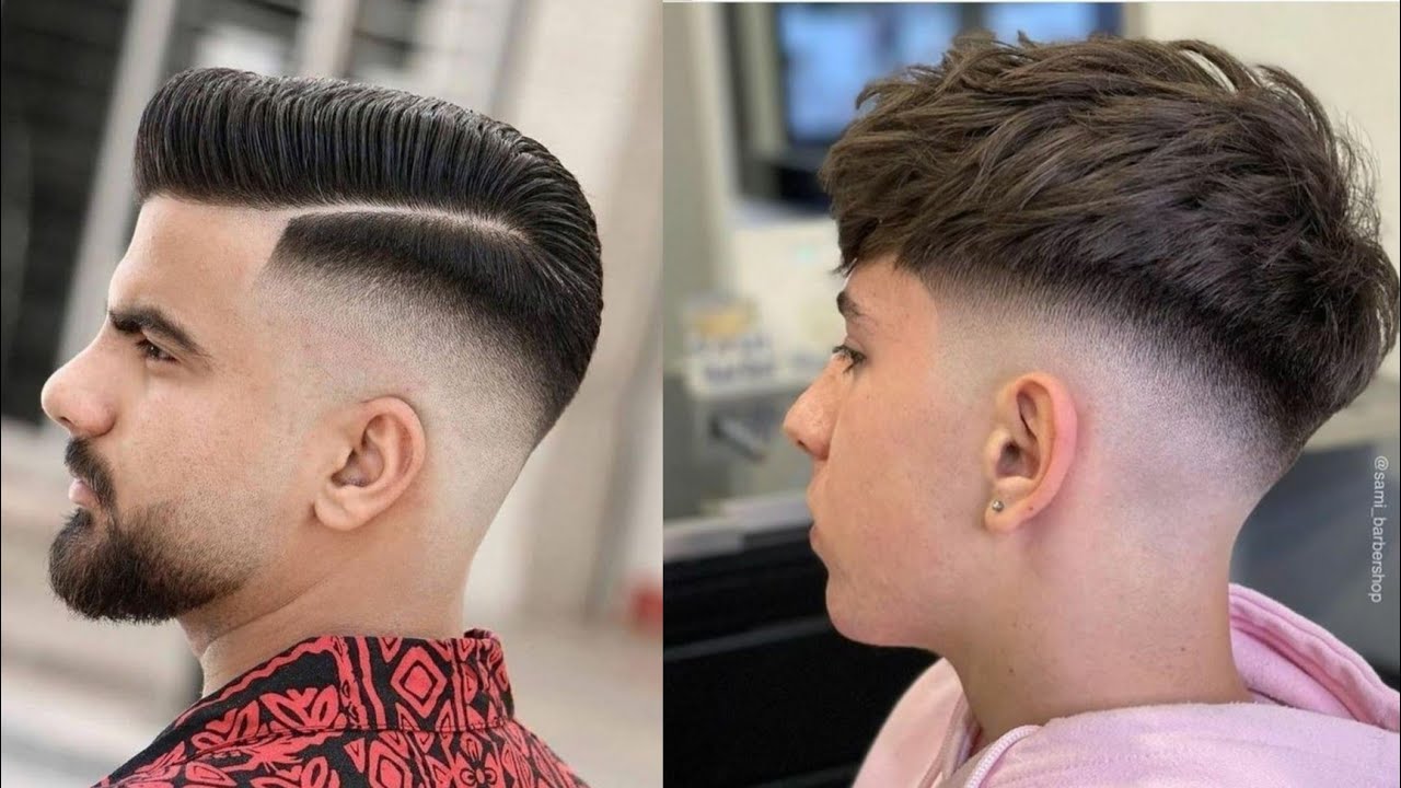 Cortes de cabelo Masculino para 2022: Principais Tendências: Risco no cabelo  #49 the best barber 