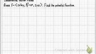 MTH261-Sec. 6.3 Conservative Vector Fields (Part 1)