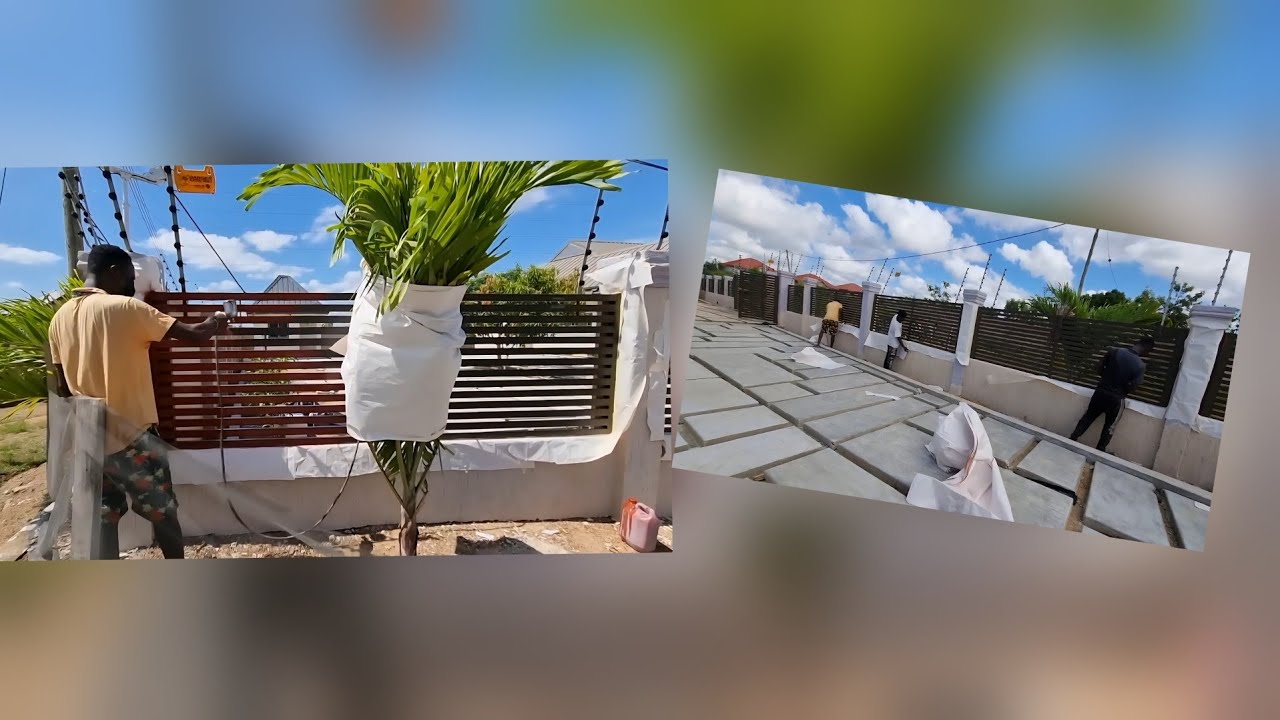 MY METAL GATE AND FENCE GATE RESPRAYING || "BUILDING IN GHANA