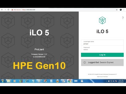 How to sett iLO5 on Server HPE Gen10