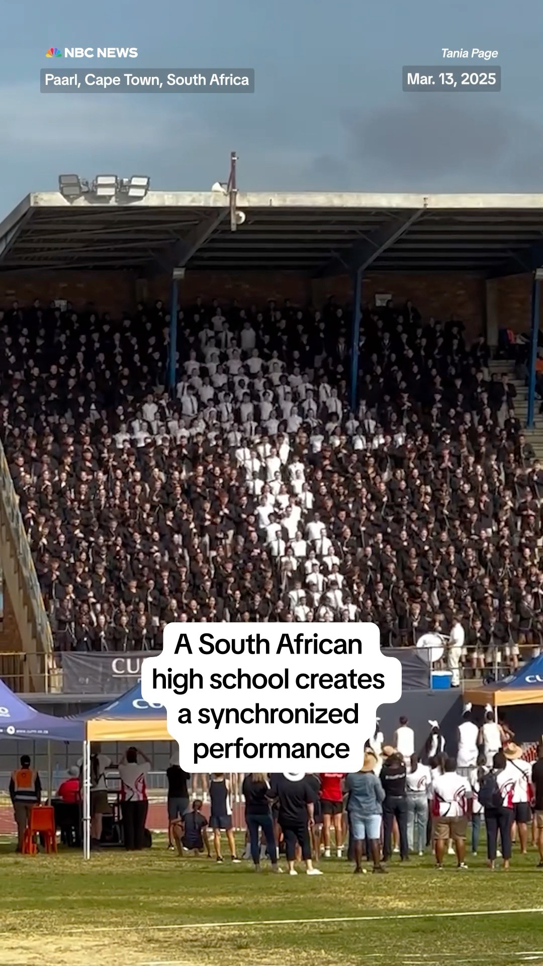 A South African high school creates a synchronized performance
