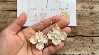 Crochet flower earrings 