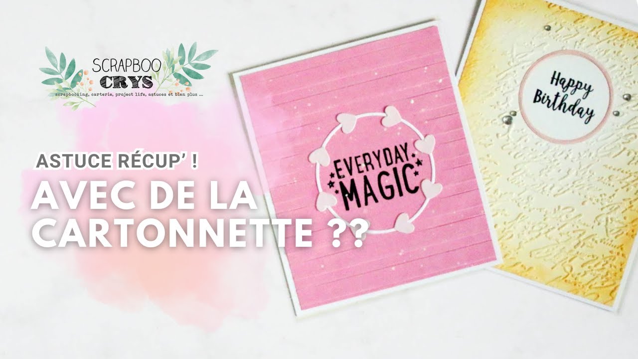 AVEC DE LA CARTONNETTE DE RÉCUP' ! Une super astuce pour de l'embossage différent !