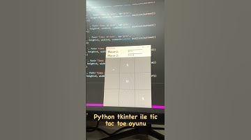 Python Tkinter ile Tic Tac Toe #shorts