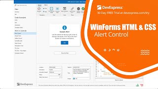 WinForms HTML & CSS: Quickly design alert notifications with HTML templates