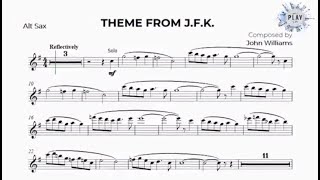 THEME FROM J.F.K. for ALTO SAXOPHONE 🎶✨ John Williams (without metronome & other instruments 👇)