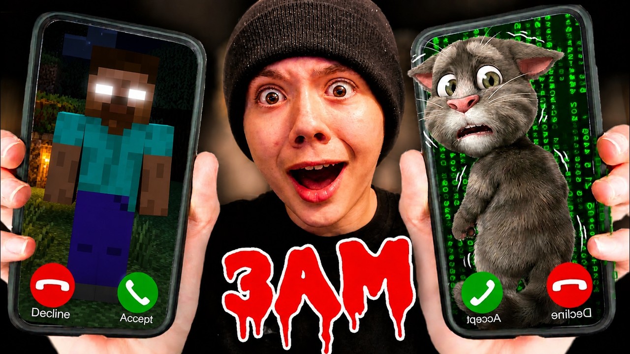 Talking Tom Entered My Minecraft Game at 3AM! - YouTube