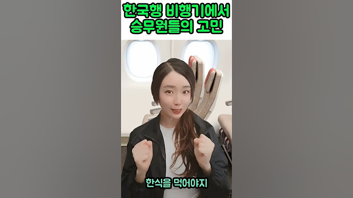 한국행 비행기에서 승무원들의 고민