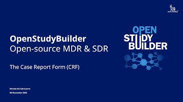 CRF support in OpenStudyBuilder