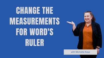 Change the measurements for Word
